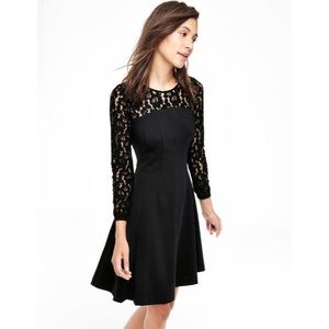 Boden Black Lace Midi Dress